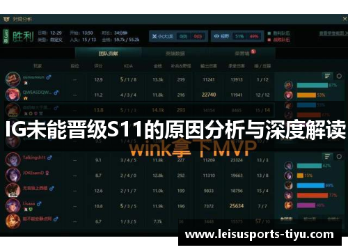 IG未能晋级S11的原因分析与深度解读